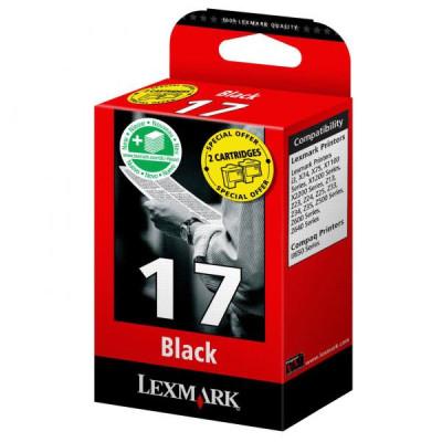 Lexmark 80D2954 (#17), originální inkoust, černý, 2 × 205 stran, 2-pack