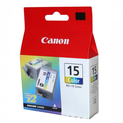 Canon BCI-15CL (8191A002), originální inkoust, barevný, 7 ml, 2-pack