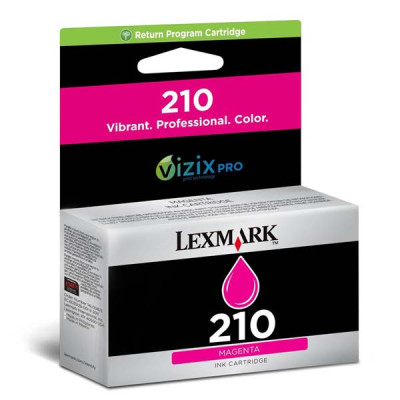 Lexmark 14L0087E (#210), originální inkoust, purpurový, 500 stran