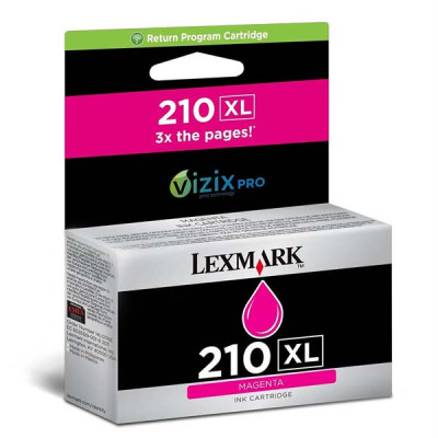 Lexmark 14L0176EXL (#210), originální inkoust, purpurový, 1600 stran