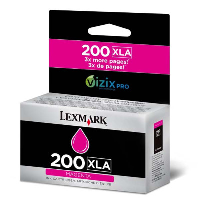 Lexmark 14L0199XLA (#200), originální inkoust, purpurový, 1600 stran