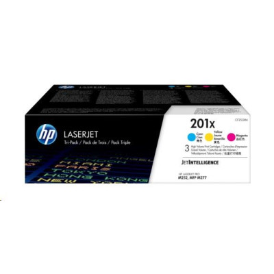 HP CF253XM (201X), originální toner, CMY, 3 × 2300 stran, 3-pack