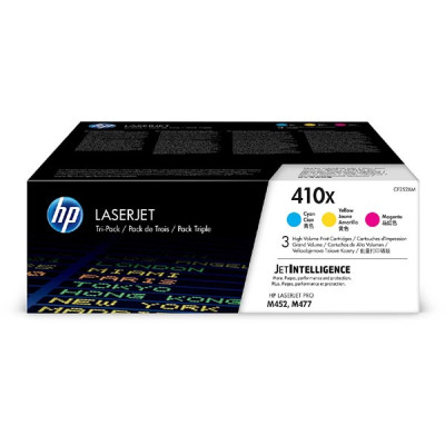 HP CF252XM (410X), originální toner, CMY, 3 × 5000 stran, 3-pack