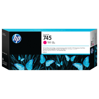 HP F9K01A (745), originální inkoust, purpurový, 300ml