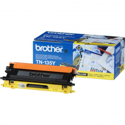 Brother TN-135Y, originální toner, žlutý, 4000 stran