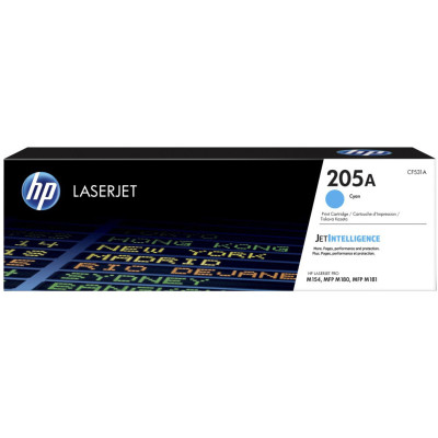 HP CF531A (205A), originální toner, azurový, 900 stran