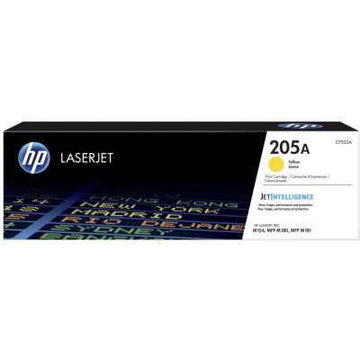 HP CF532A (205A), originální toner, žlutý, 900 stran