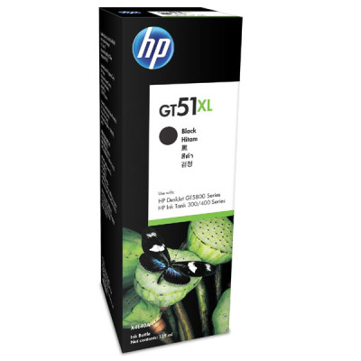 HP X4E40AE (GT51XL), originální inkoust, černý, 6000 stran (135ml)