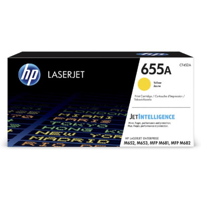 HP CF452A (655A), originální toner, žlutý, 10500 stran