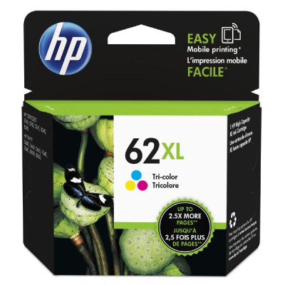 HP C2P07AE (62XL), originální inkoust, barevný, 415 stran