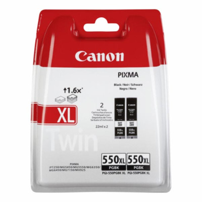 Canon PGI-550BkXL  (6431B005), originální inkoust, černý, 2 x 22 ml, 2-pack XL