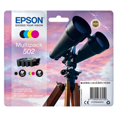 Epson T02V6 (C13T02V64010, 502), originální inkoust, CMYK, 3 x 3,3/4,6 ml