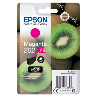 Epson T02H340 (C13T02H34010, 202XL), originální inkoust, purpurový, 8,5 ml, XL