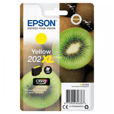 Epson T02H440 (C13T02H44010, 202XL), originální inkoust, žlutý, 8,5 ml, XL