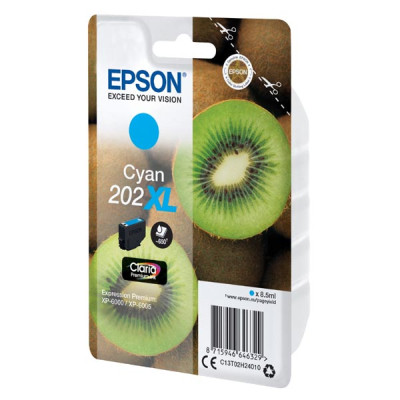 Epson T02H240 (C13T02H24010, 202XL), originální inkoust, azurový, 8,5 ml, XL