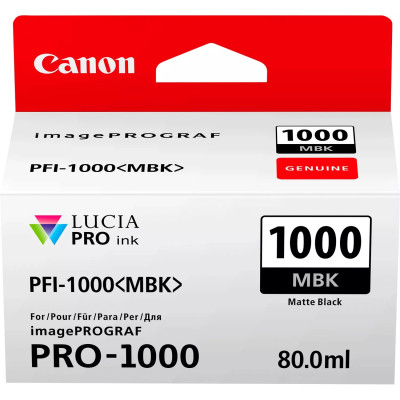 Canon PFI-1000MBk (0545C001), originální inkoust, matně černý, 5490 stran (80 ml)