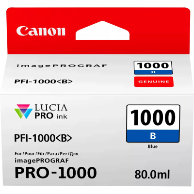 Canon PFI-1000B (0555C001), originální inkoust, modrý, 4875 stran (80 ml)