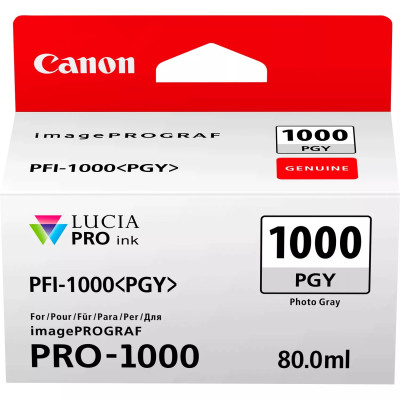 Canon PFI-1000PGy (0553C001), originální inkoust, photo šedý, 3165 stran (80 ml)