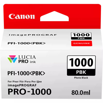 Canon PFI-1000PBk (0546C001), originální inkoust, photo černý, 2205 stran (80 ml)