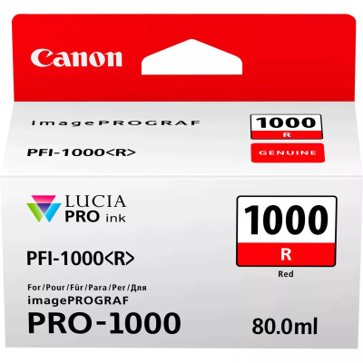 Canon PFI-1000R (0554C001), originální inkoust, červený, 5355 stran (80 ml)