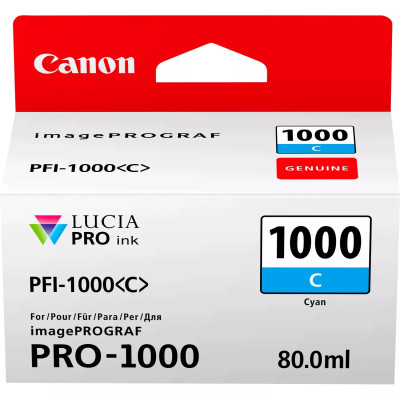 Canon PFI-1000C (0547C001), originální inkoust, azurový, 5025 stran (80 ml)