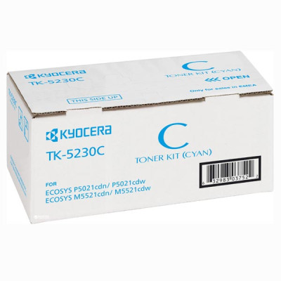 Kyocera TK-5230C (1T02R9CNL0), originální toner, azurový, 2200 stran