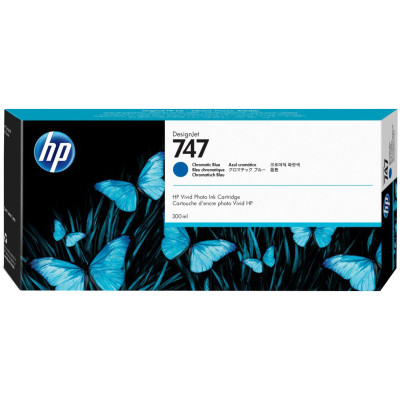 HP P2V85A (747), originální inkoust, chromaticky modrý, 300 ml