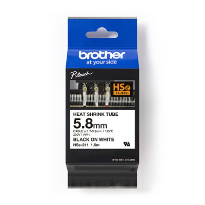 Originální smršťovací bužírka Brother HSE-211, šířka 5,8 mm, délka 1,5 m