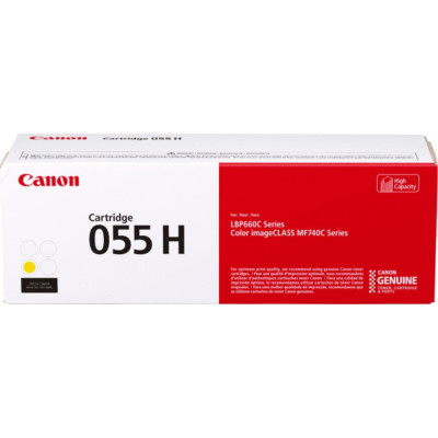 Canon 055HY (3017C002), originální toner, žlutý, 5900 stran