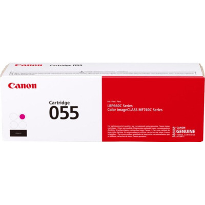 Canon 055M (3014C002), originální toner, purpurový, 2100 stran