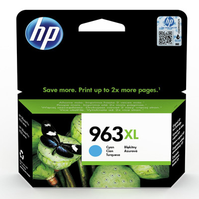 HP 3JA27AE (963XL), originální inkoust, azurový, 1600 stran (22,92 ml)