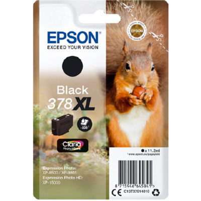 Epson T3791 (C13T37914010, 378XL), originální inkoust, černý, 11,2 ml, XL