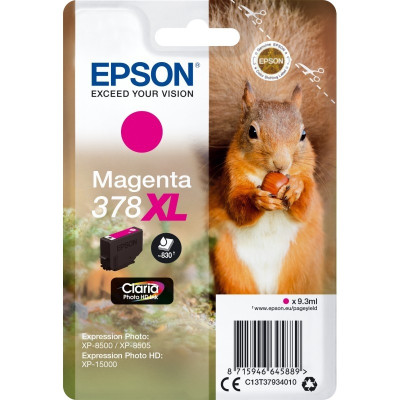 Epson T3793 (C13T37934010, 378XL), originální inkoust, purpurový, 9,3 ml, XL