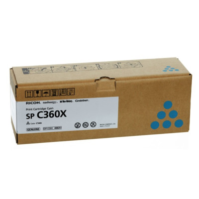 Ricoh 408251, originální toner, azurový, 9000 stran