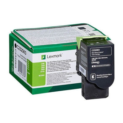 Lexmark C2320K0, originální toner, černý, 1000 stran, return