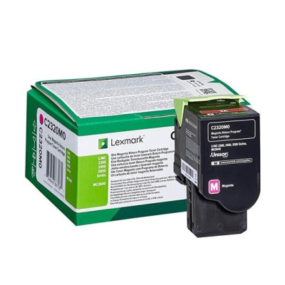 Lexmark C2320M0, originální toner, purpurový, 1000 stran, return