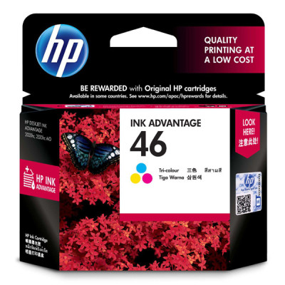 HP CZ638AE (46), originální inkoust, barevný, 750 stran (14 ml)