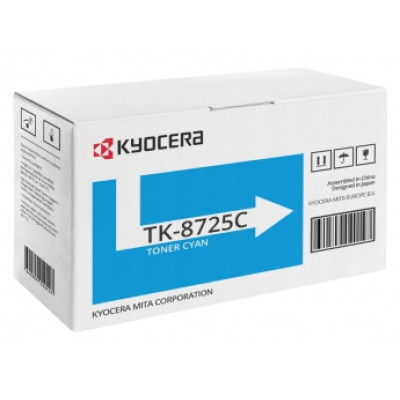 Kyocera TK-8725C (1T02NHCNL0), originální toner, azurový, 30000 stran