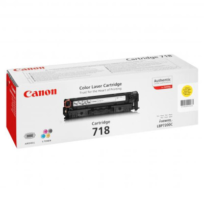 Canon CRG-718Y (2659B002), originální toner, žlutý, 2900 stran