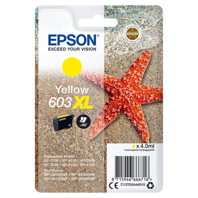 Epson T03A4 (C13T03A44010, 603XL), originální inkoust, žlutý, 350 stran (4 ml), XL