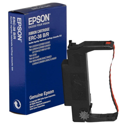 Epson C43S015376 (ERC-38 B/R), originální páska, černo-červená