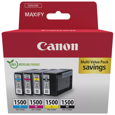 Canon PGI-1500CMYK (9218B005), originální inkoust, CMYK, 400/300 stran, Multipack