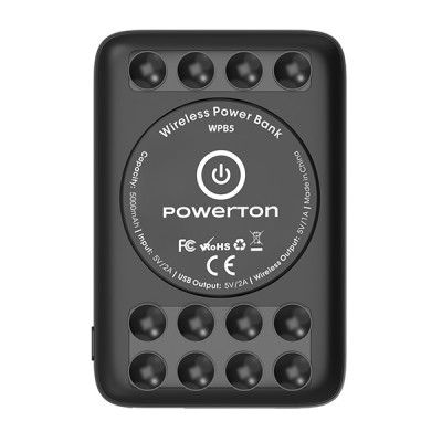 Powerton, powerbanka s bezdrátovým nabíjením, Li-Pol, 5V, 5000mAh