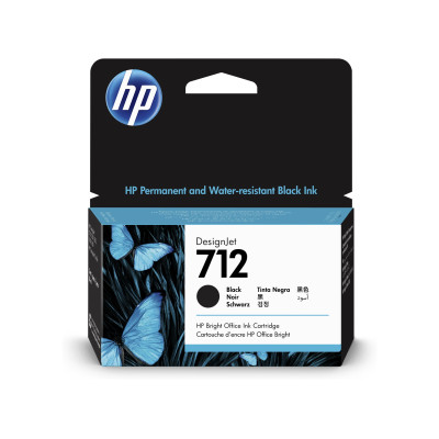 HP 3ED70A (712), originální inkoust, černý, 38 ml