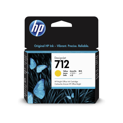 HP 3ED69A (712), originální inkoust, žlutý, 29 ml