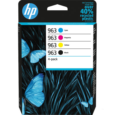 HP 6ZC70AE (963), originální inkoust, CMYK, 1000/700 stran, 4-pack