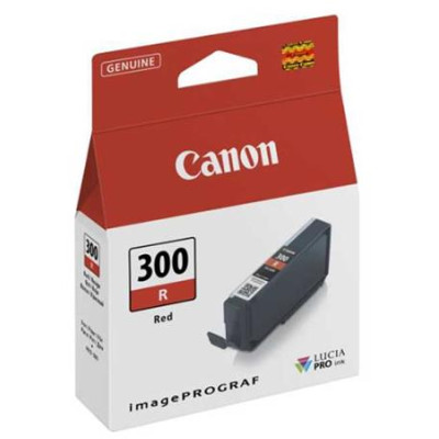 Canon PFI-300R (4199C001), originální inkoust, červený, 14,4 ml