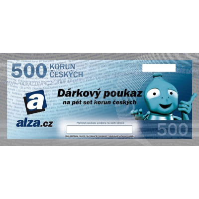 Elektronický dárkový poukaz Alza.cz na nákup zboží v hodnotě 500 Kč