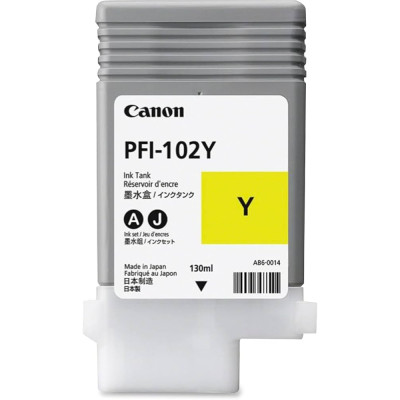 Canon PFI-102Y (0898B001), originální inkoust, žlutý, 740 stran (130 ml)