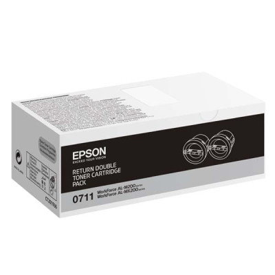 Epson C13S050711, originální toner, černý, 2 × 2500 stran, 2-pack